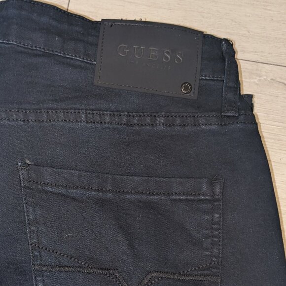 NWT Mens GUESS Mid Rise Modern Skinny Black Jeans Size 34 x 34 - Picture 6 of 8